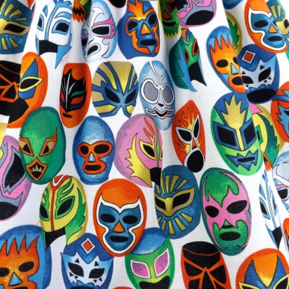 Lucha Libre Masks A-line Elastic Skirt - Picture 2 of 4